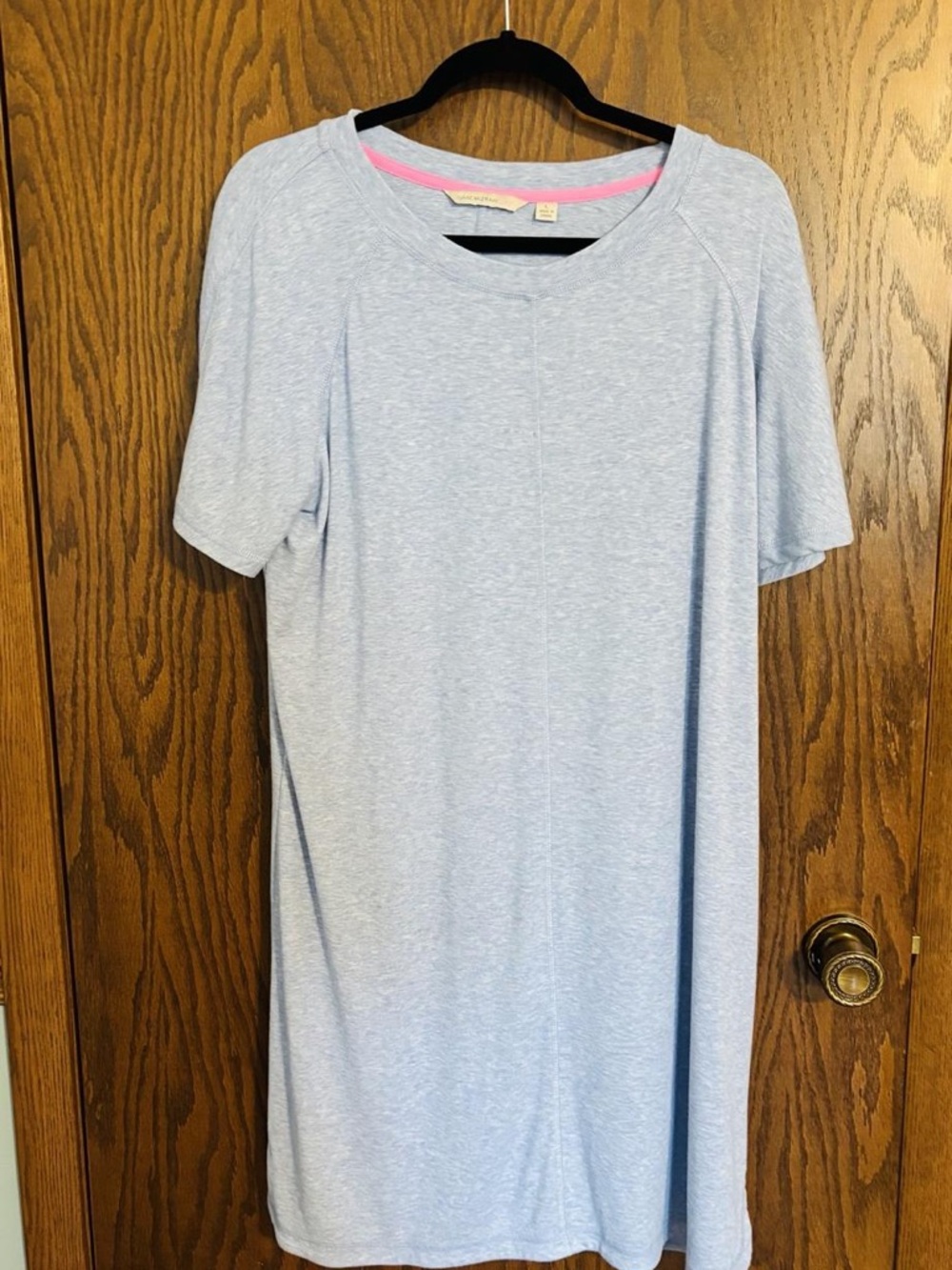 Isaac Mizrahi Live! Light Blue Heathered T-Shirt Dress Size M - Picture 3 of 3